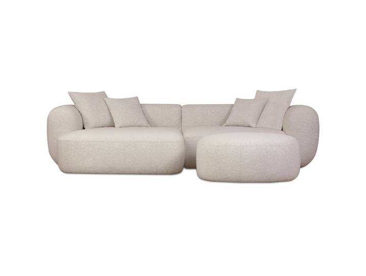 Modulares Ecksofa Baomi L-förmig mit Hocker, linksseitig,