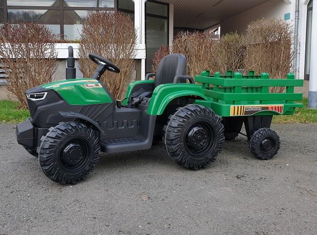 Kinder Elektro Traktor 24V mit 200W Motoren Kindertraktor in grün 10 km/h