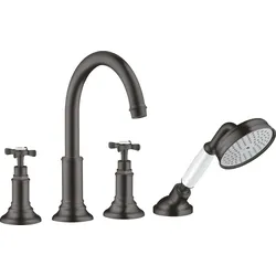 hansgrohe AXOR Montreux 4-Loch Fliesenrandarmatur, 16544340, Farbe: Brushed Black Chrome