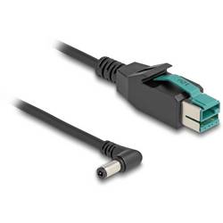 Delock USB-Stromkabel PoweredUSB 12V Stecker, DC Stecker 5,5 mm 3.00 m Schwarz mit USB 80611