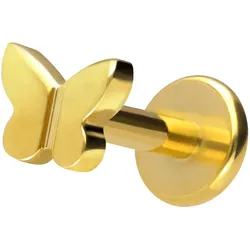 Titan Labret mit Innengewinde SCHMETTERLING