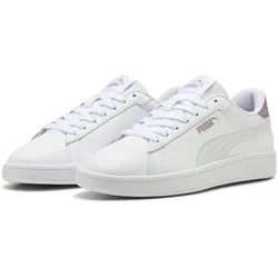PUMA Smash 3.0 Leder-Sneaker 30 - PUMA white/silver mist/plum jam 41