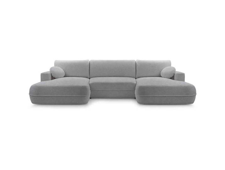 BEAUTYSOFA Ecksofa mit Schlaffunktion FIERO U, Farbe: Grau (Bubble06)