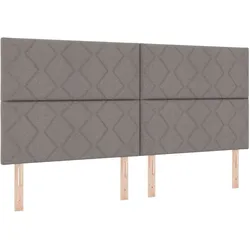 vidaXL Stoffkopfteil Geometrisch mit Kopfteil Taupe 200 cm Stoff
