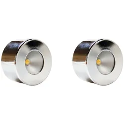 LED Unterbauleuchte, Mini-Star, chrom, warmweiss, 2er SET