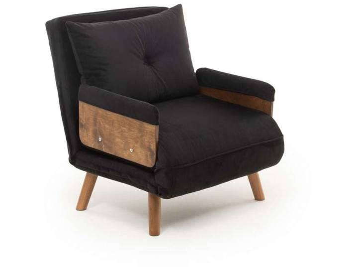 Bettsofa Cosmo Schwarz Stoff B 77 T 82 cm - Bettsofa