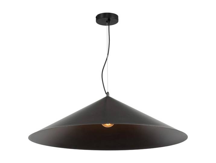Collett's Monde Hängeleuchte, Schwarz, Dunkelgrau, Metall, Vintage, rund, 126 cm, RoHS, CE, Lampen & Leuchten, Innenbeleuchtung, Hängeleuchten, Pendelleuchten