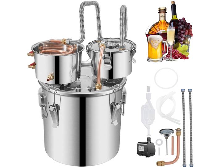 VEVOR Pro Leg Stretcher 220LBS Machine d'étirement des jambes, Distillateur d'alcool Moonshine, Distillateur d'alcool 30L/50L, Distillateur d'alcool DIY en acier inoxydable