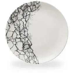 Churchill Studio Prints Kintsugi Accents Quartz Black Teller Flach Coup 26cm