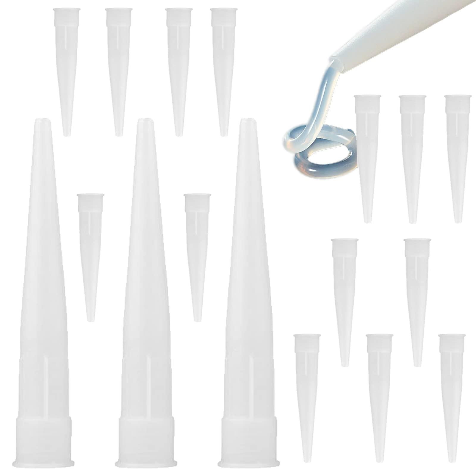 Selius Kit 60 Siliconen Spuitmonden Applicator Kit voor Kitpistolen, Wit