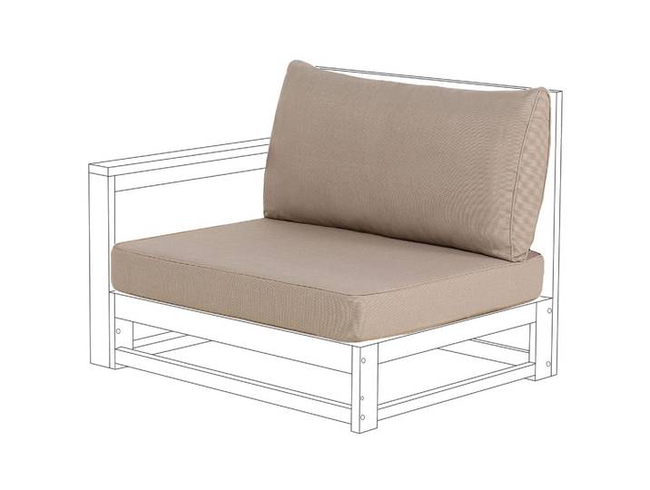 OUTDOOR-KISSENBEZUG Set Taupe Timor