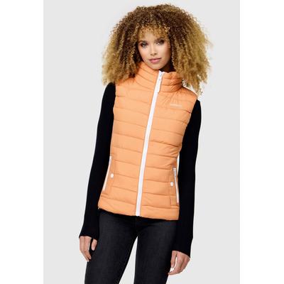 Steppweste MARIKOO "Reimii", Damen, Gr. S, orange (apricot sorbet), Obermaterial: 100% Polyester. Obermaterial 2: 95% Polyester, 5% Elasthan. Innenseite: 100% Polyester. Futter: 100% Polyester. Wattierung: 100% Polyester, Westen Steppweste, mit...