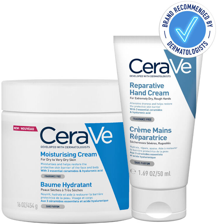 CeraVe Moisturising Cream 454g & Reparative Hand Cream 50ml Duo