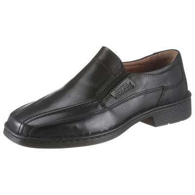 Slipper JOSEF SEIBEL "Bradfjord 07", Herren, Gr. 42, Leder, schwarz, Schuhe Slipper, Slipper, Festtagschuh, Komfortschuh in weiter Passform