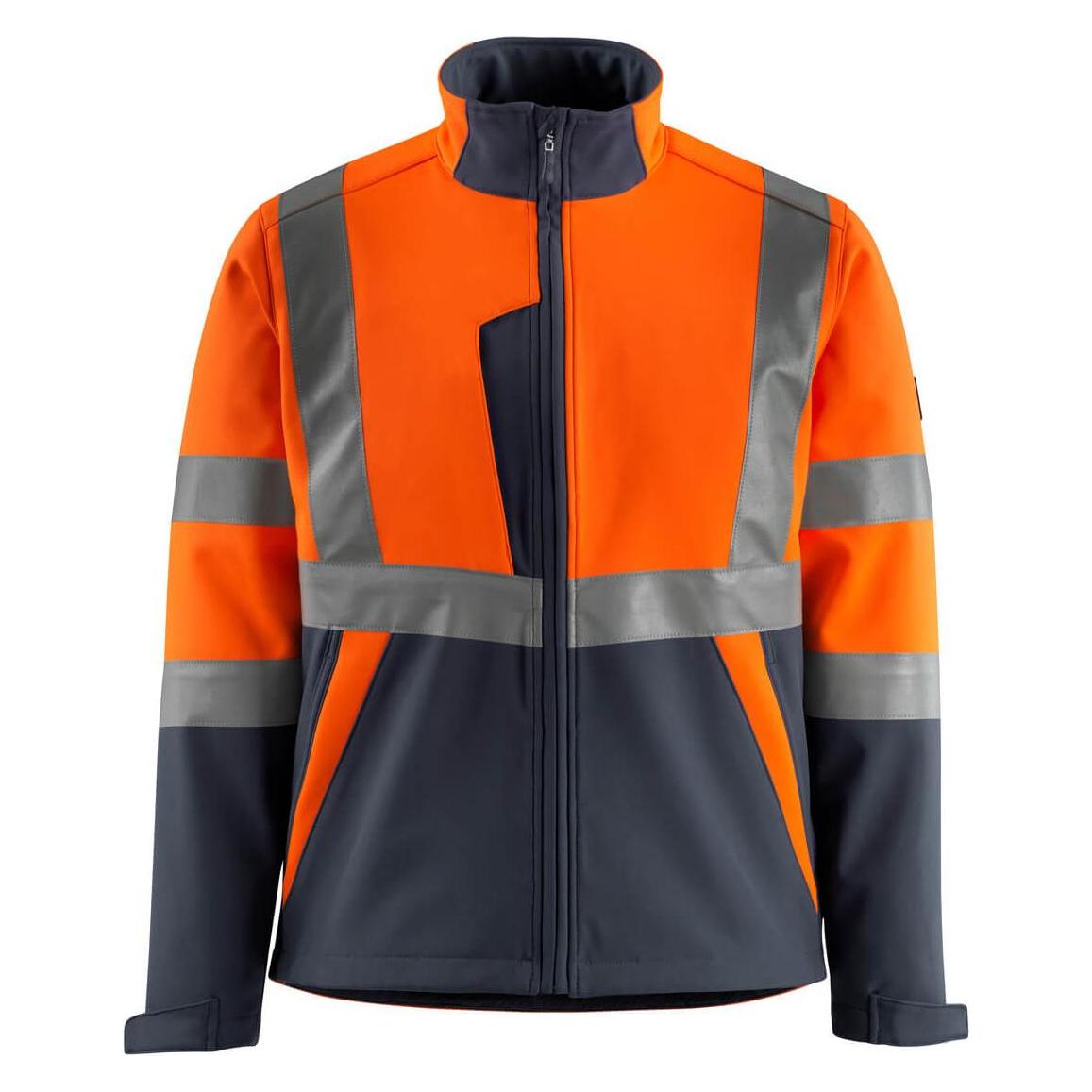 Mascot Kiama Warnschutz-Softshelljacke EN 20471 Kl asse 2 warnorange blau | M (M) (10002173240155)