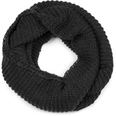 Loop STYLEBREAKER "Strick Loop Wellenmuster", Damen, schwarz, Obermaterial: 100% Polyacryl PAN., Modisch, Modetücher Loop