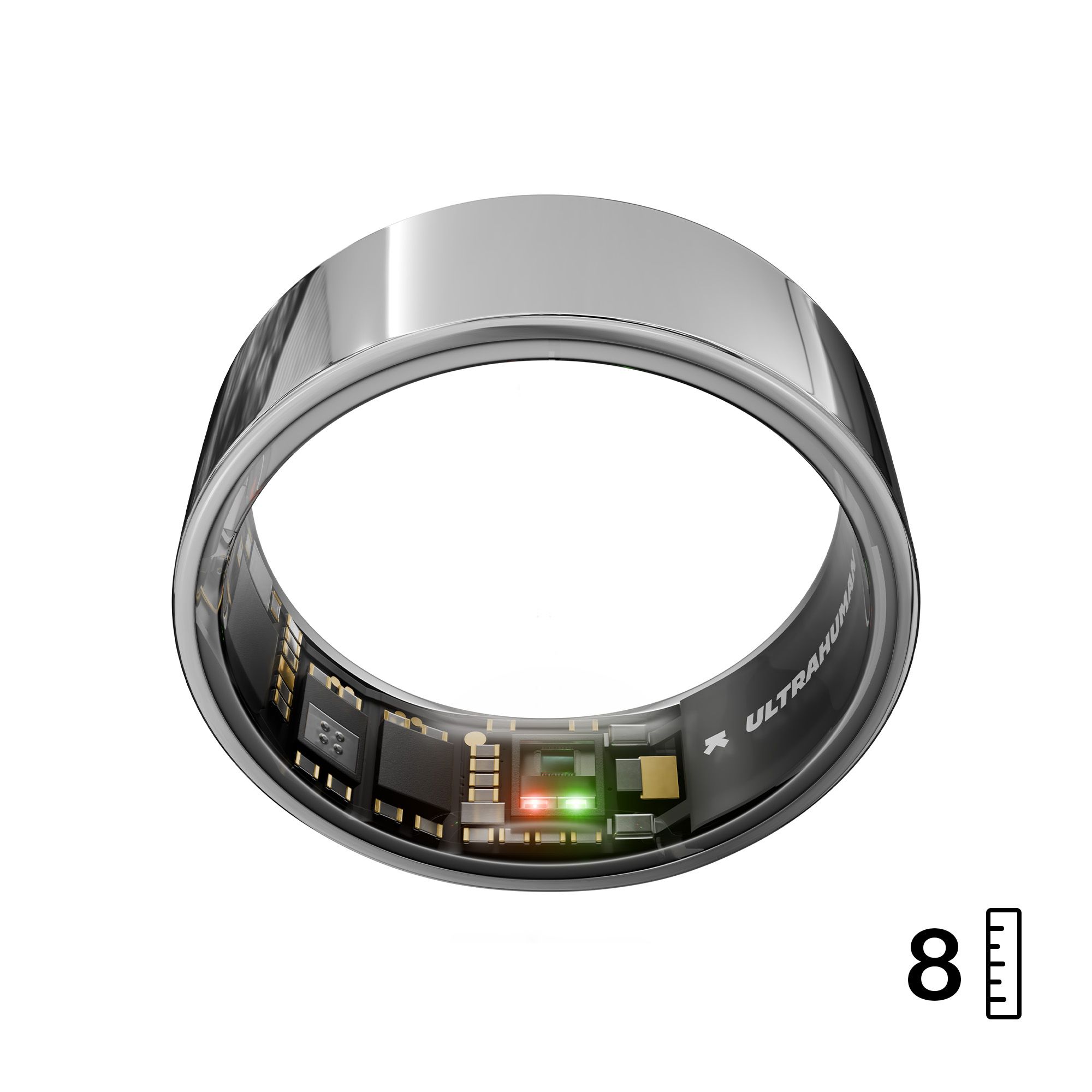 Ultrahuman Ring AIR Smart Ring Größe 8 (Silber) UHRA-AS-08