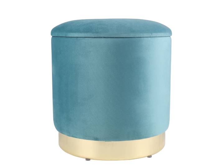 Sitzhocker mit Stauraum türkis