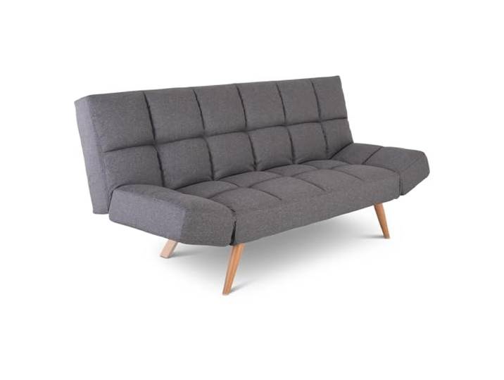 Raburg Schlafsofa Yara, 2-Sitzer Gästebett, Dunkelgrau, 180x110 cm 2-Sitzer, mit Gästebett-Funktion, Armlehnen verstellbar, Klappmechanismus, Stoffbezug