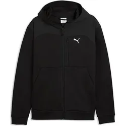PUMA Herren Freizeit / Mode Sommer GJ Kapuzensweats Kapuzensweats lg.Arm He/Uni PUMATECH Material Mix Full-Zip Hoodie DK, Größe XXL in Schwarz Schwarz