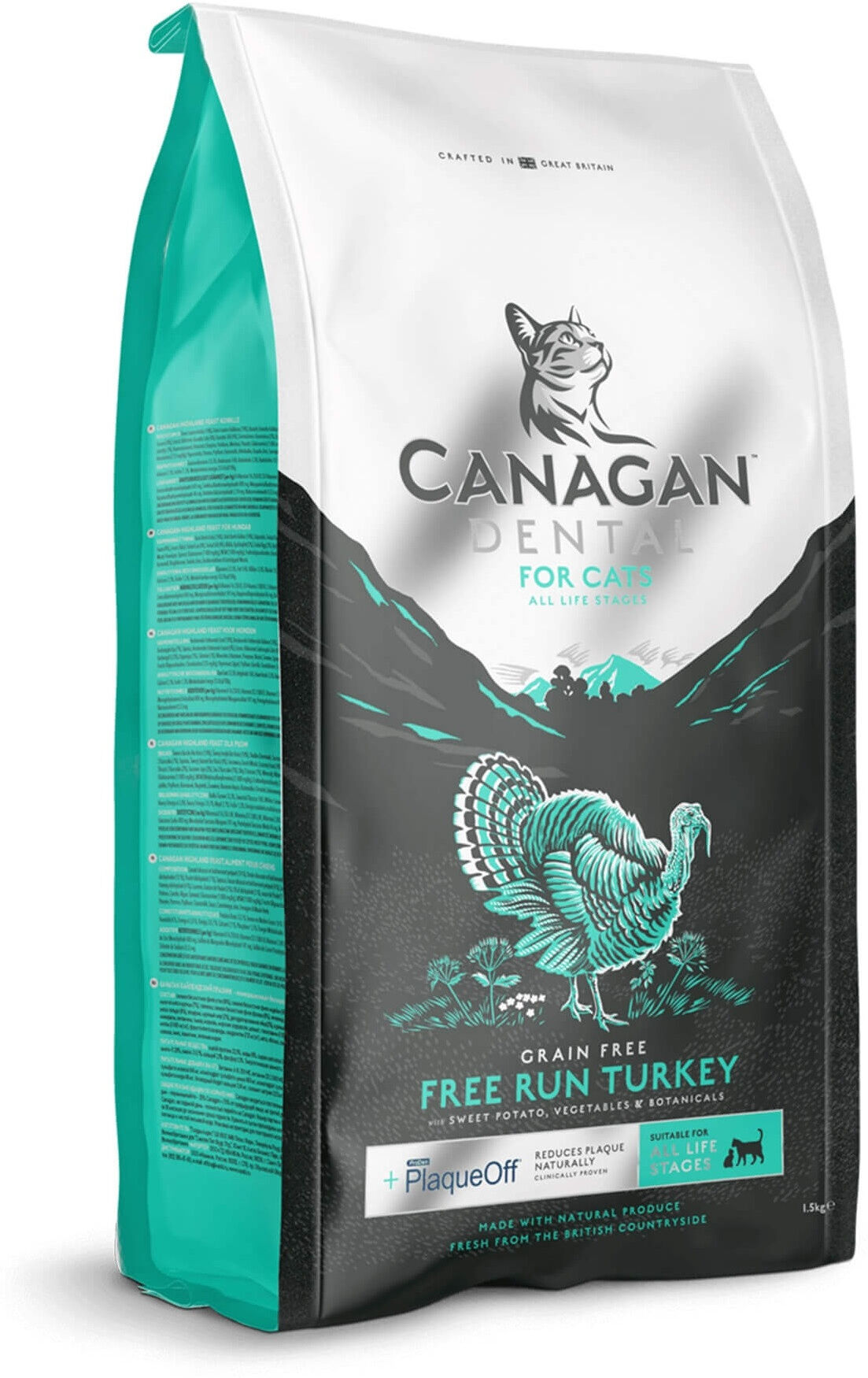 Canagan Pavo Campero Prodental con PlaqueOff para Gatos 4 Kg