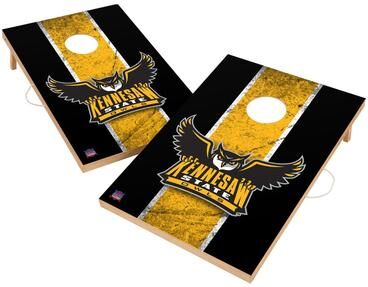 Skip's Garage Vintage Kennesaw State University Owls Regulation 2x4 Cornhole Set