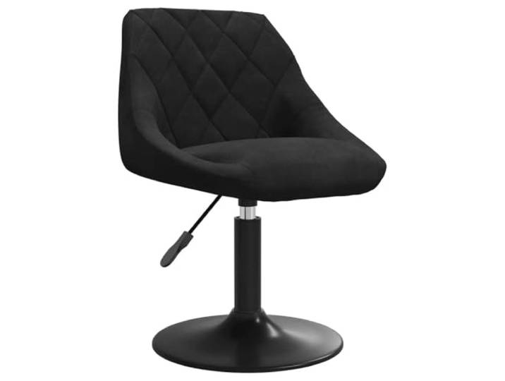 Tmriohed Drehstuhl Höhenverstellbar Schwarz Samt Esszimmerstuhl Modern geschwungener Polsterstuhl mit stabiler Stahlbasis für Essbereich Küche und Bar. Flexibel höhenverstellbar.