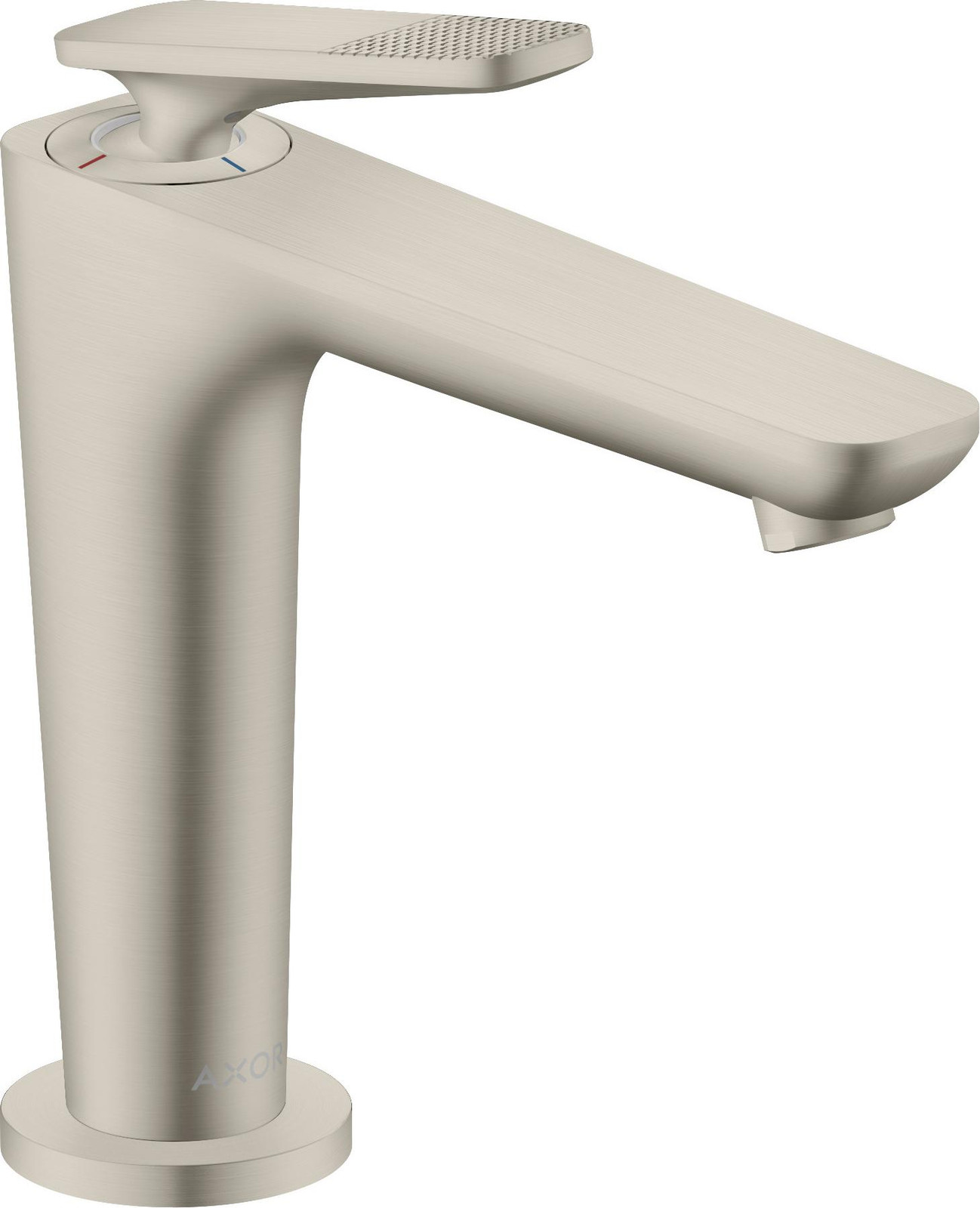 Axor Citterio C mengkraal voor wastafel met éénhendelbediening en afvoerputje, roestvrijstalen look, 125 mm