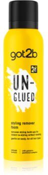 got2b Un-glued Styling Remover Foam mousse de limpeza para cabelo 150 ml. Un-glued Styling Remover Foam