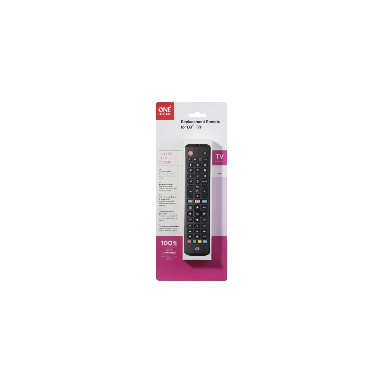 One For All URC4911 vervangende afstandsbediening voor LG TV