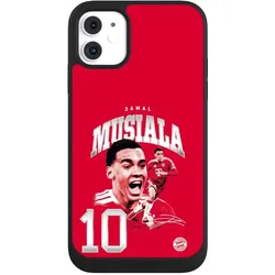 Nivocase Handyhülle für Apple iPhone 11 Hülle NIVOpure Case Schwarz FC Bayern München FCB Jamal Musiala (Apple iPhone 11), Smartphone Hülle, Schwarz