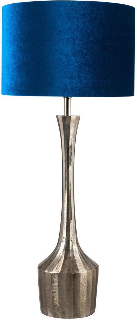 Willa Arlo Interiors Aimon Velvet Drum Lamp Shade ( Screw On ) Sapphire 29cm H x 45cm W x 45cm D