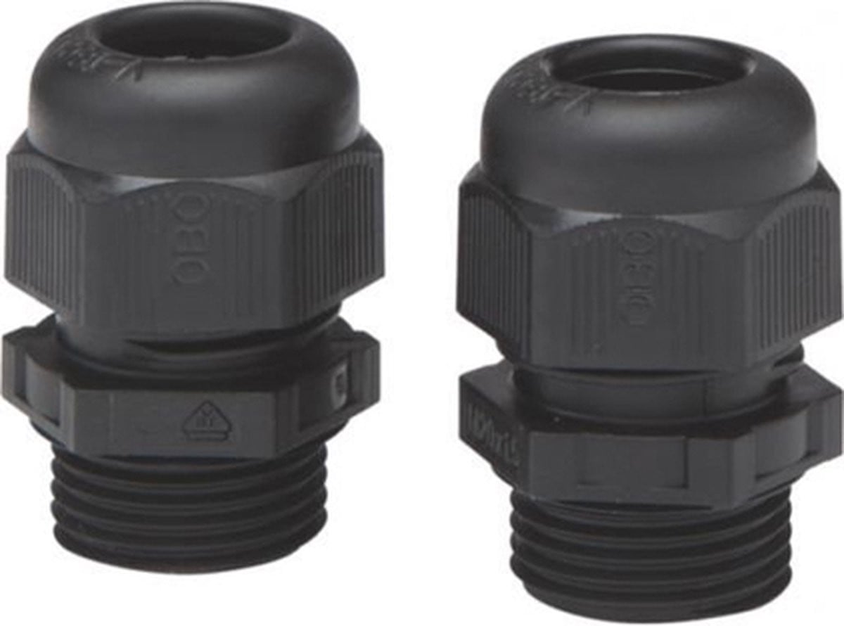 Kopp Kabel Wartel met Moer - M20 - IP66 - Zwart - 2 stuks
