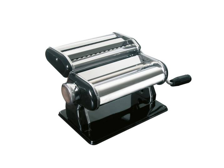 Gefu Nudelmaschine Pasta Perfetta Nero, Schwarz, Silberfarben, Metall, Kunststoff, Kochgeschirr, Küchengeräte, Sonstige Küchengeräte