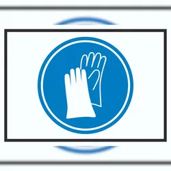HB-Druck Schutzhandschuhe tragen Symbol Schild A3 (297x420mm)