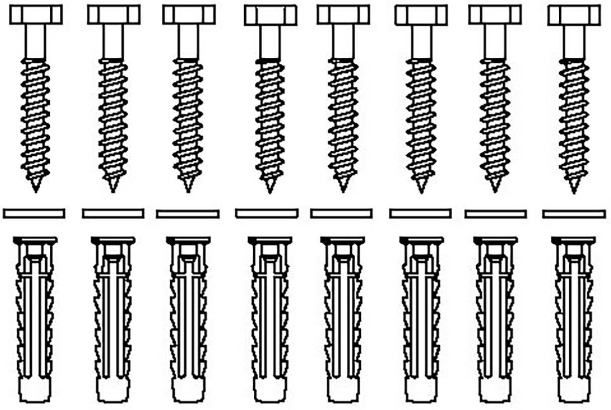 Pressalit Befestigungsmaterial 6er-Set, Accessoires, V8610, edelstahl