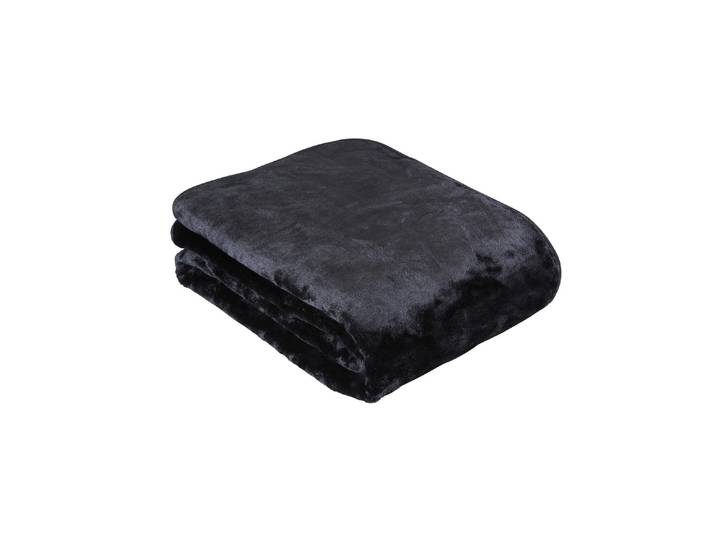 Wohndecke ESKIMO Cashmina Schwarz 150 , schwarz, B:150cm L:200cm, Polyester, Wohndecken, Wohndecke