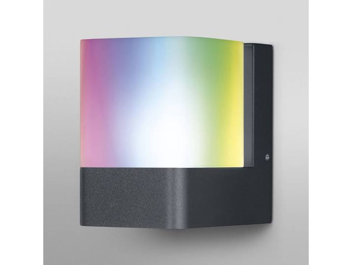 LEDVANCE SMART+ WiFi Cube LED-Wandleuchte RGBW up Cube, dimmbar, schwarz, Aluminium, Modern, Wandlampe