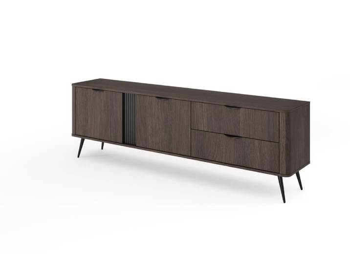 Meuble TV coloris marron 195 x 38 x 61 cm