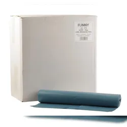 Plock GmbH Müllbeutel Funny - 250 Abfallbeutel - blau - ca. 120 L - Müllsäcke Typ 80