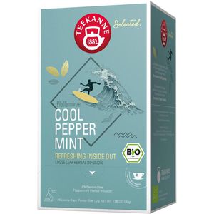 Teekanne Tee Luxury Cup Cool Peppermint, BIO, Kräutertee, 30 g, 25 Pyramidenbeutel
