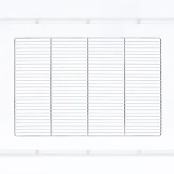 METRO PROFESSIONAL Backgitter, Chromstahl, 60 x 40 x 0.58 cm, silber, 5 Stück