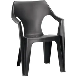 Curver, Gartenstühle, Stapelstuhl Dante Low Kunststoff graphit