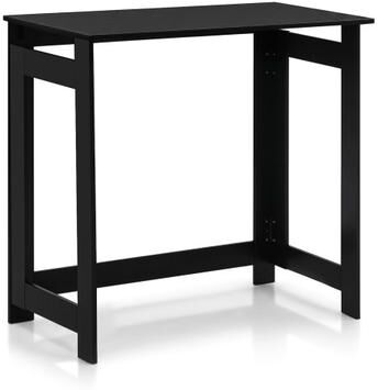 Costway Folding Console Table with Foldable Legs-Black
