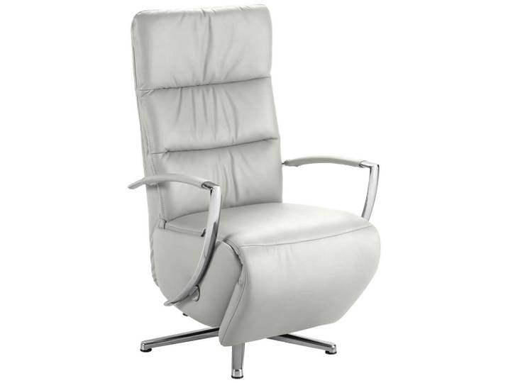 Cantus Relaxsessel, Silber, Metall, Echtleder, Color-Finish-Leder, 64x112x80 cm, Goldenes M, Fußauswahl, Lederauswahl, Stoffauswahl, Relaxfunktion, Herz-Waage-Funktion, Wohnzimmer, Sessel, Relaxsessel