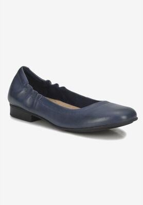 Women's Tess Flat by Ros Hommerson in Navy Leather (Size 10 N)