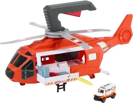 Matchbox Action Drivers Rettungshubschrauber mit einem Auto