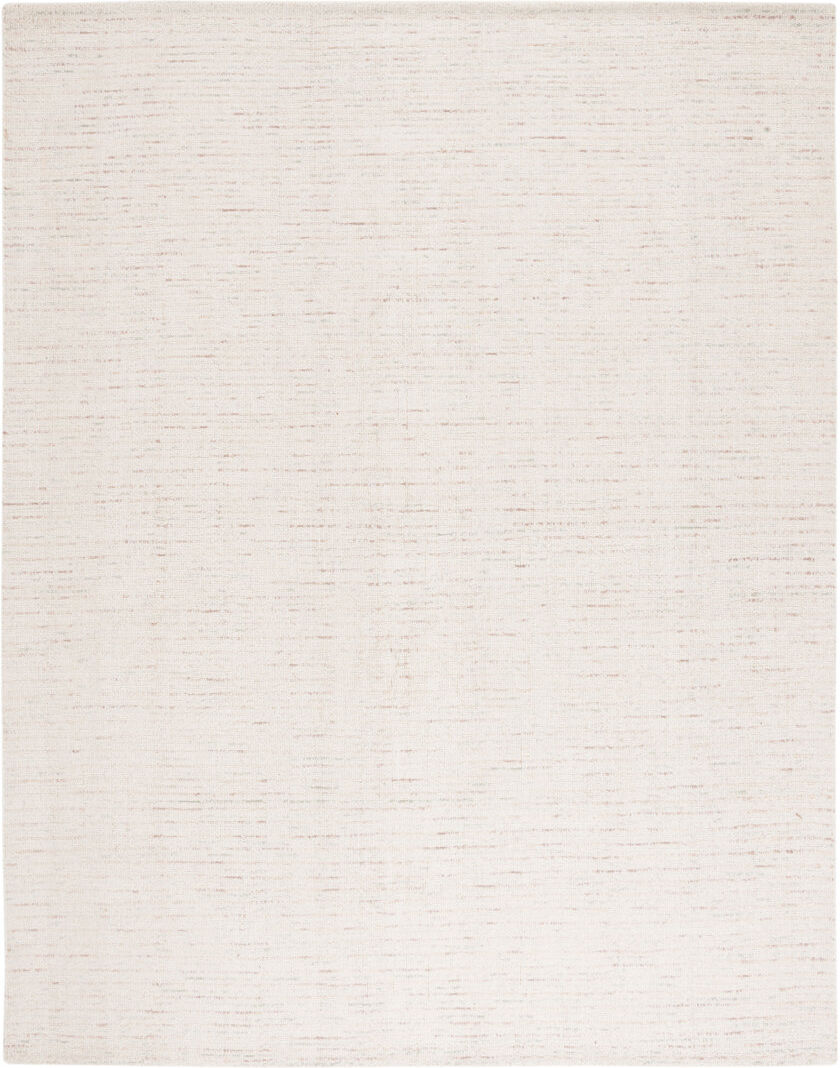 Ebern Designs Wool Hand Tufted Area Rug Ivory / Brown Runner 69 x 183 cm