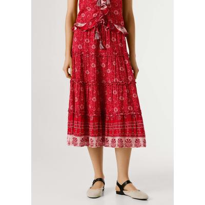 A-Linien-Rock PEPE JEANS "Rock CANDELA SKIRT", Damen, Gr. S, rot (royal rot), 100% Baumwolle, Röcke A-Linien-Rock