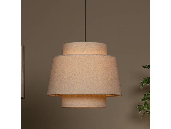 Pendelleuchte Tribute Typ B Ø 60cm Beige/Beige 1 Polyester E27